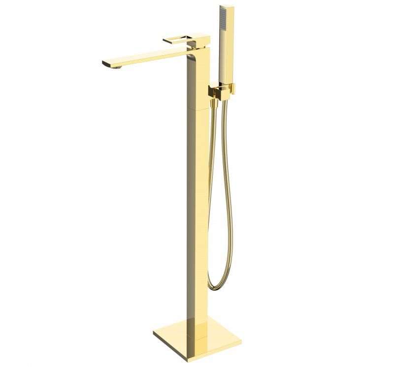 Напольный смеситель для ванны, золото Belbagno LUC-FMT-ORO