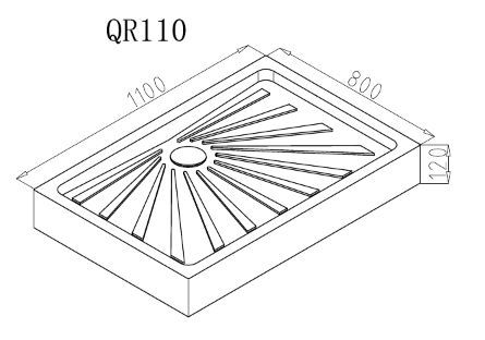 Поддон QR110 Ceruttispa прямоугольный (110х80x12)