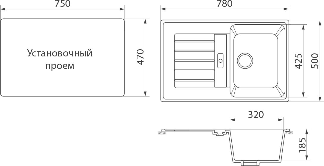 Мойка кухонная Белла BMC-24 белая