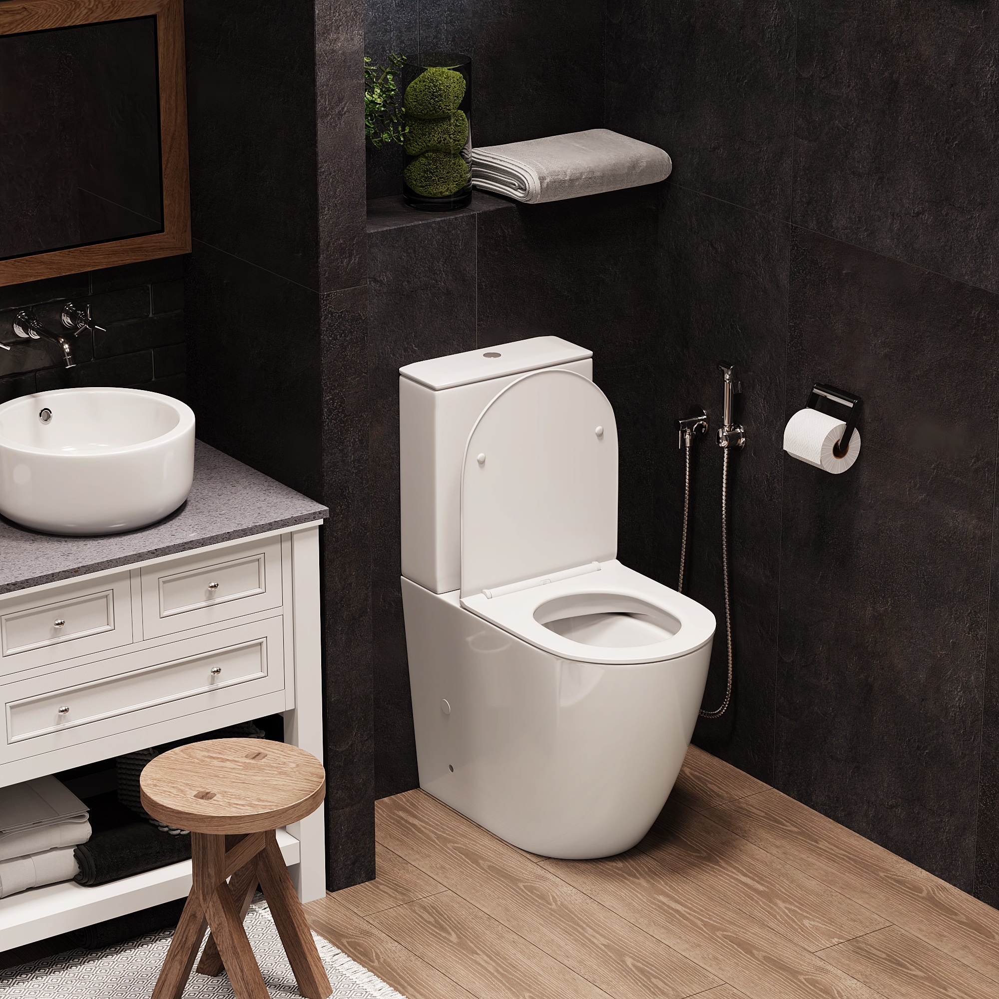 Унитаз BELLA напольный безободковый высокий Ceruttispa CT8709