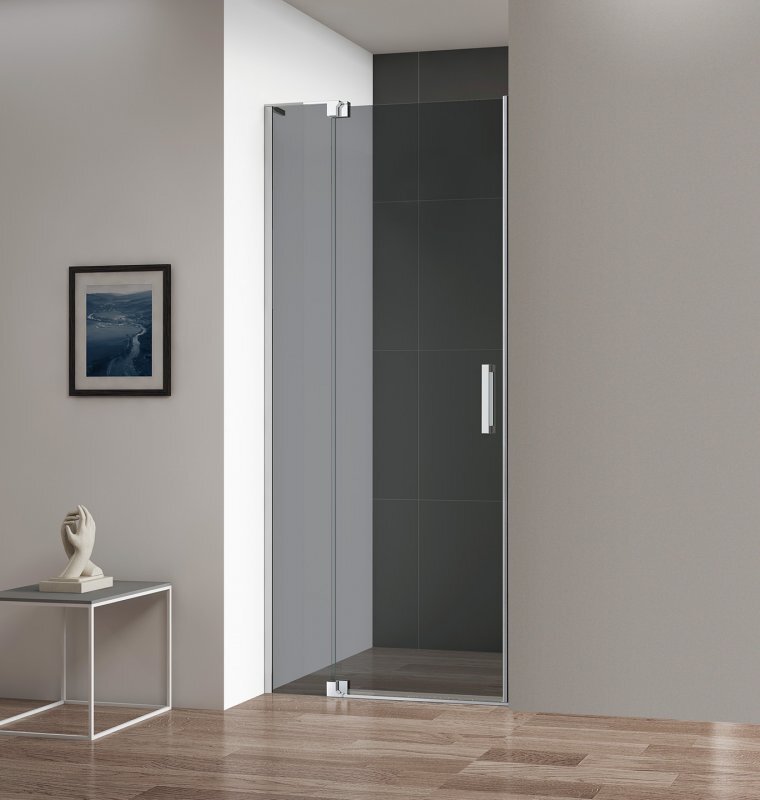 Душевая дверь в нишу Cezares SLIDER-B-1-90/100-GRIGIO-Cr хром