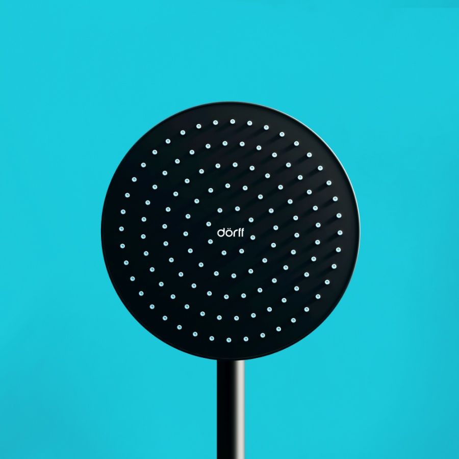 D0708000BL Comfort душевая система с тропическим душем, ручной душ 1F, цвет черный