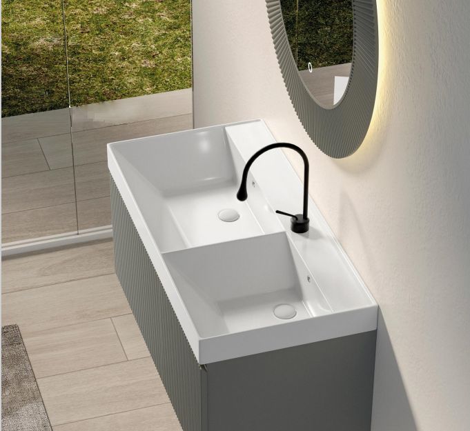 Раковина Double SIUSI (805х500х180) двойная накладная Ceruttispa