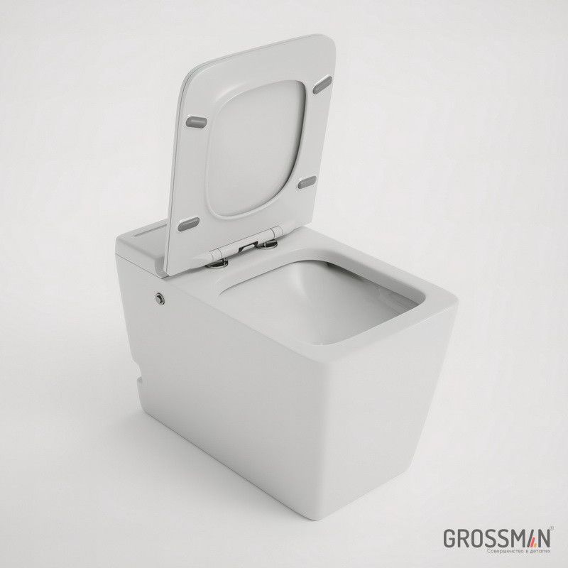 Унитаз GR-PR5501 impuls (570*360*450) БЕЛЫЙ приставной с тонкой крышкой, 1 место