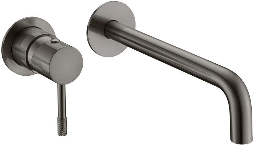 Смеситель для умывальника из стены, Uno. Gun Metall