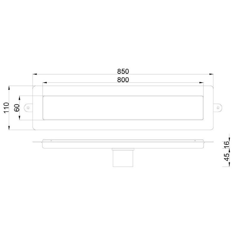 Душевой лоток Premium Linear 80см, нерж.сталь МАТ. ЗОЛОТО  DP 080 21 09 S11