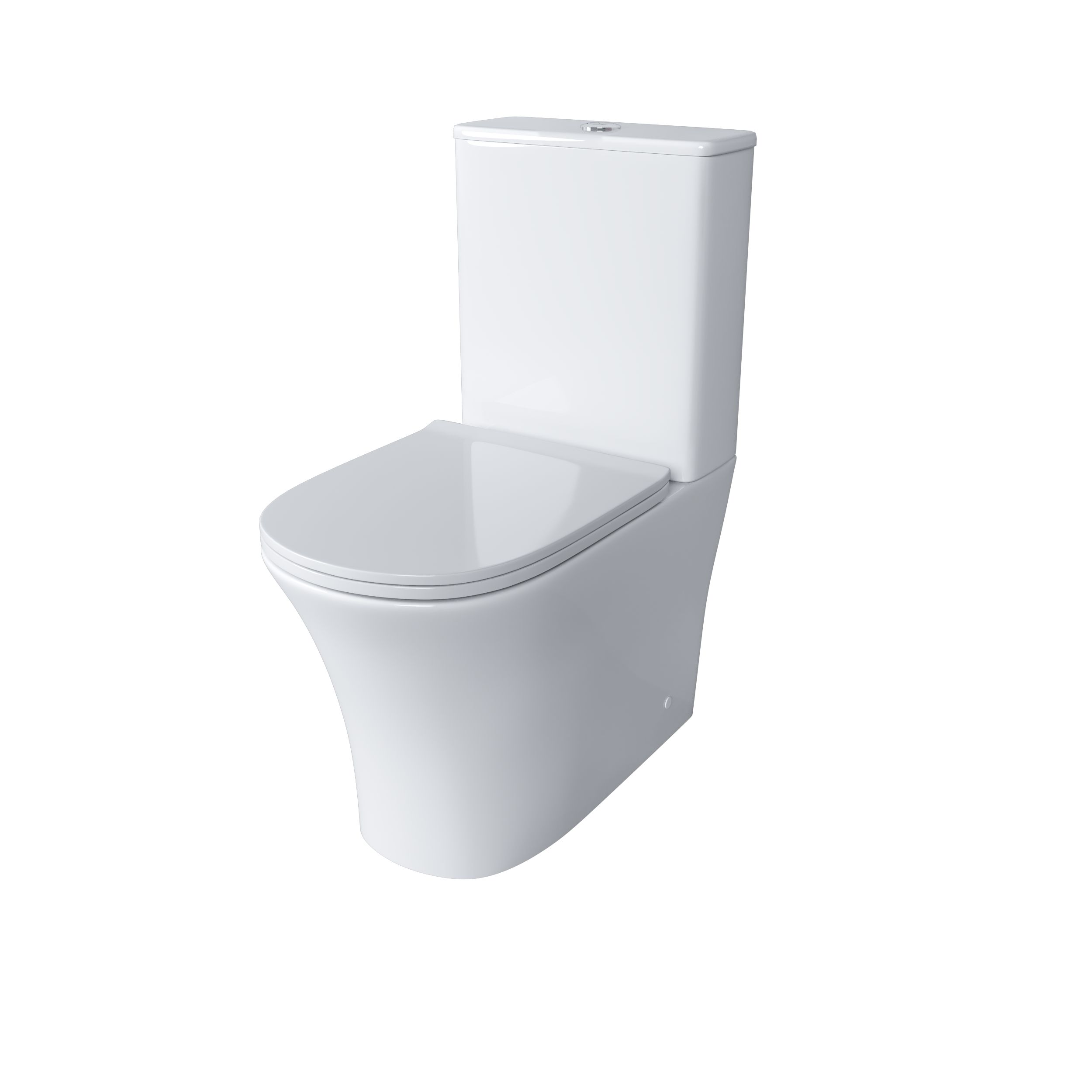 Унитаз Classic GR-4466S (620*365*820) напольный БЕЗОБОДКОВЫЙ с тонкой крышкой