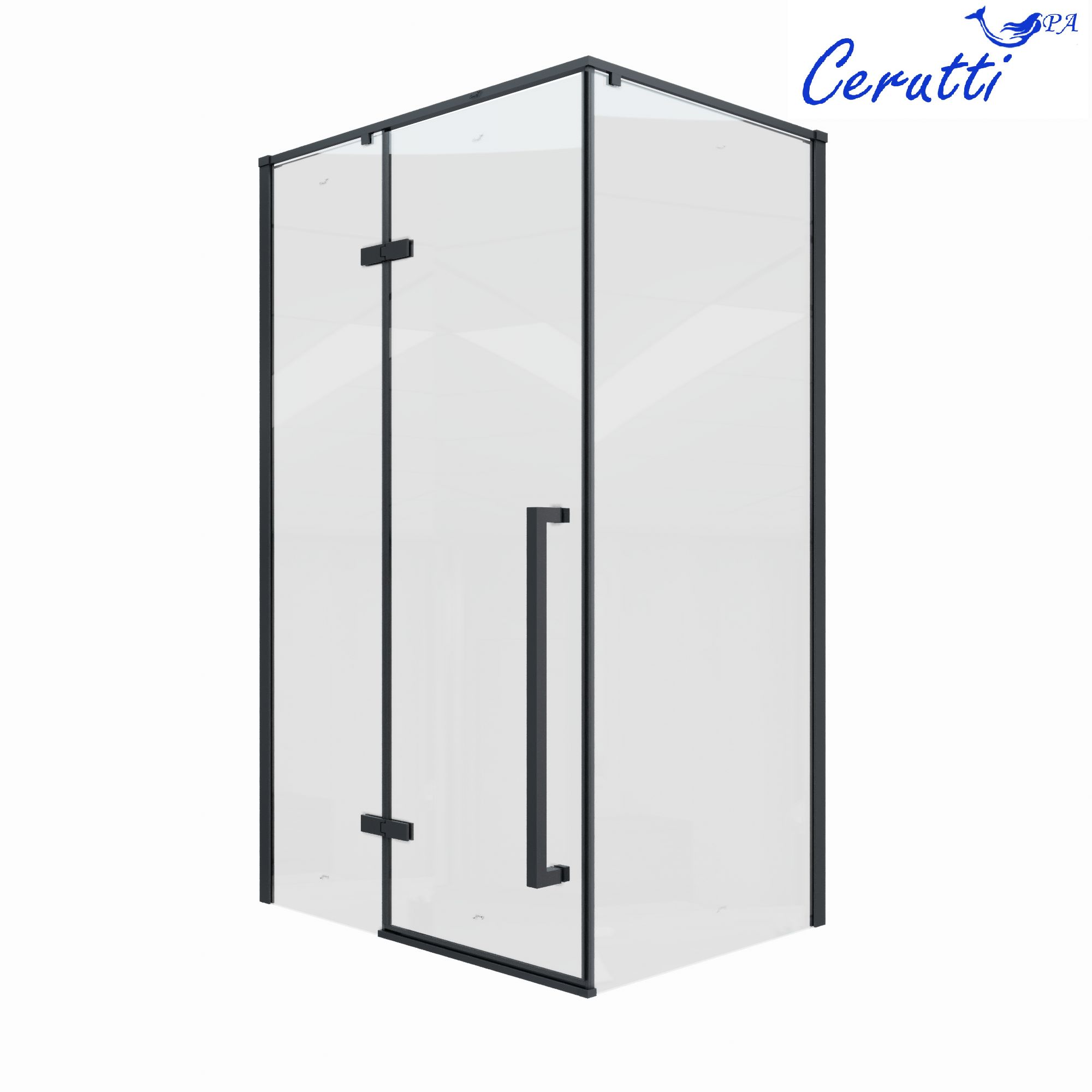 Стеклянное Ограждение C1A душевое Ceruttispa без поддона (120x90x195)