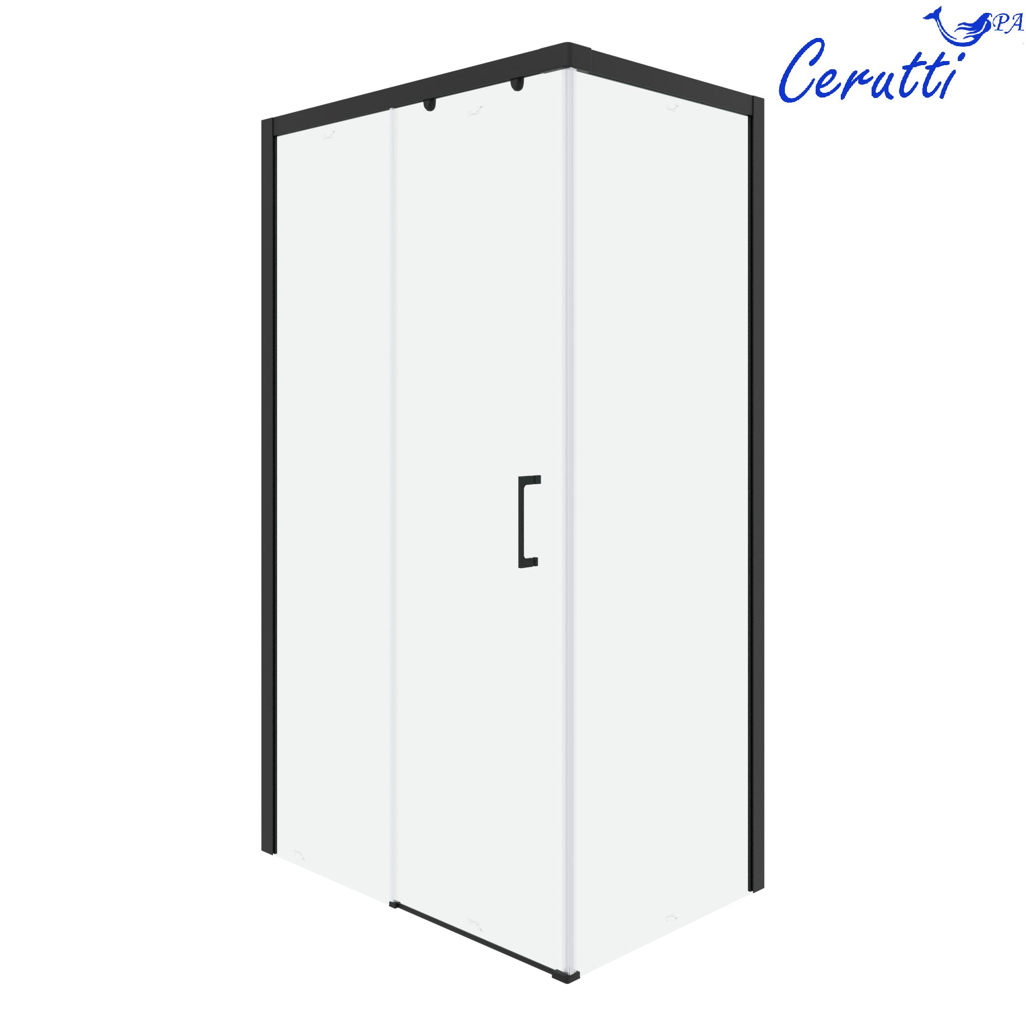 Стеклянное Ограждение VITO110B-L душевое Ceruttispa без поддона (80x110x195)