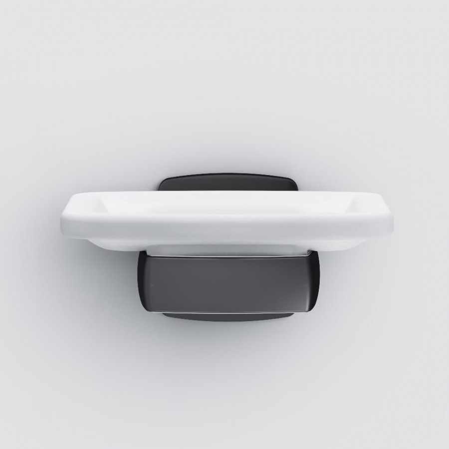 A50A34222 Inspire V2.0, Стеклянная мыльница с настенным держателем, черный, шт
