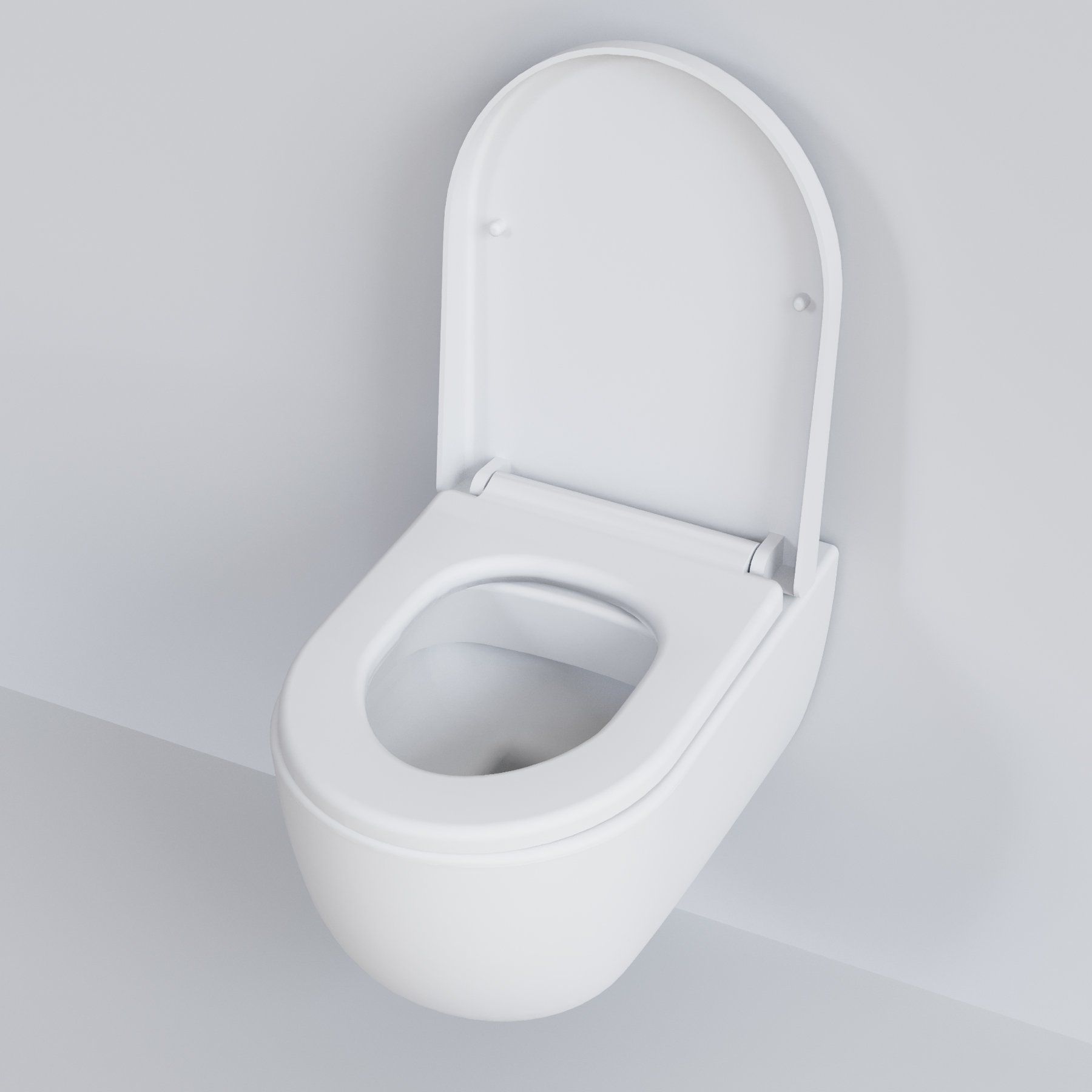 Унитаз Abner 103T20101R (545*360*330) БЕЛЫЙ МАТОВЫЙ подвесной БЕЗОБОДКОВЫЙ с толстой крышкой, 2 места