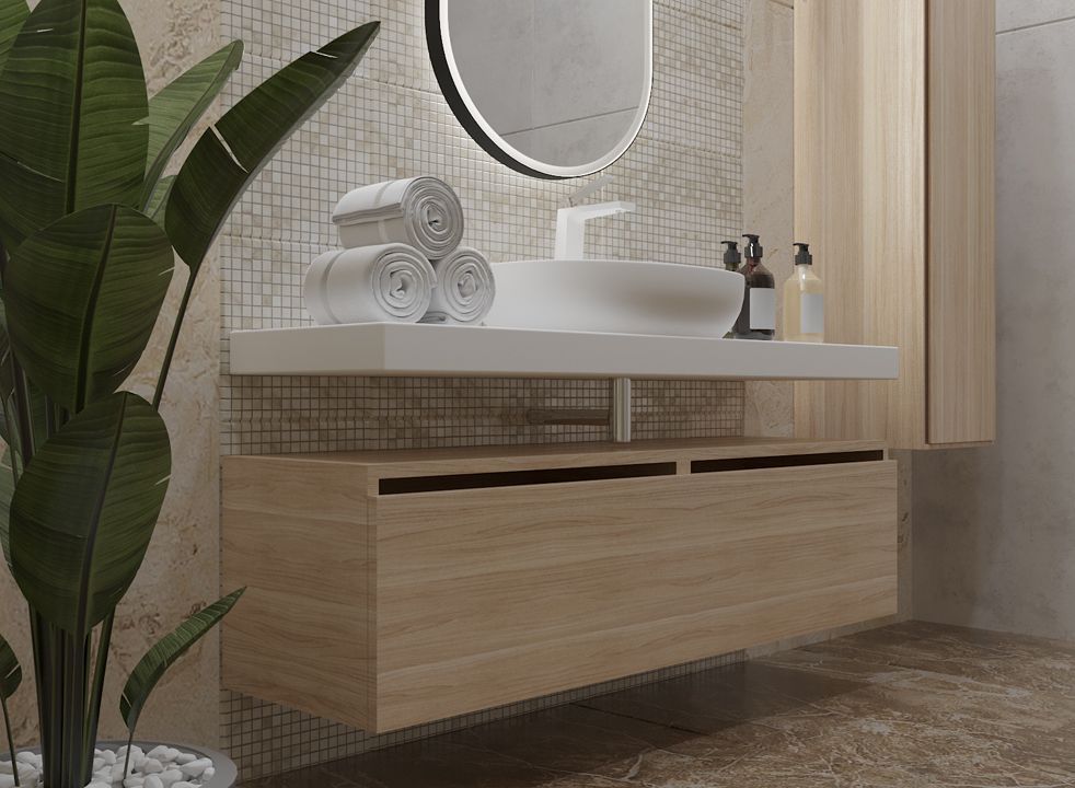 897-140-L Boheme Ящик под столешницу 140см LIGHT OAK VALLESSI UNO-S