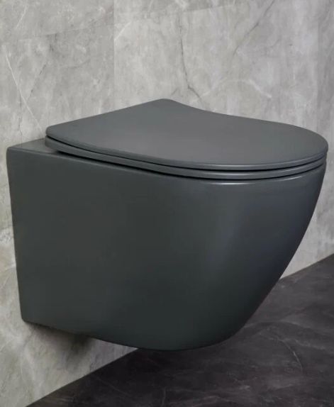 Унитаз подвесной Zandini Garda Z19-05G безободковый, серый матовый