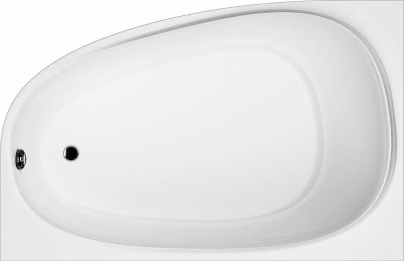 W30A-170R110W-D Sensation, ванна акриловая 170х110 см, правосторонняя, на каркасе, с фронтальной пан