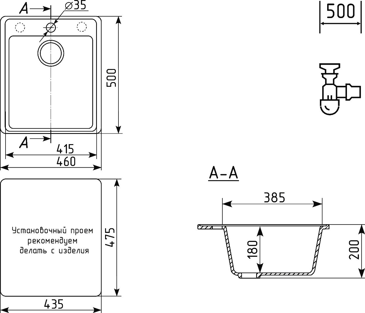 Мойка кухонная Сорренто DF 460-04 платина