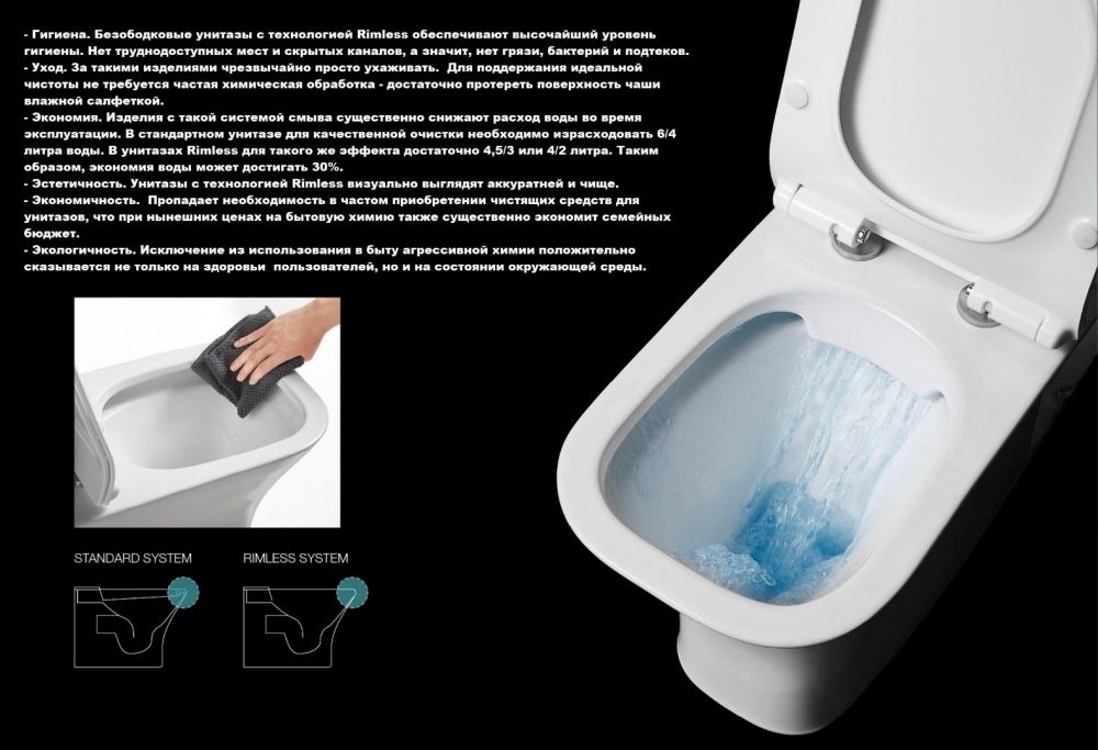 Унитаз ARGENTERA Aria Pulse подвесной с функцией импульсного смыва Ceruttispa CT7279