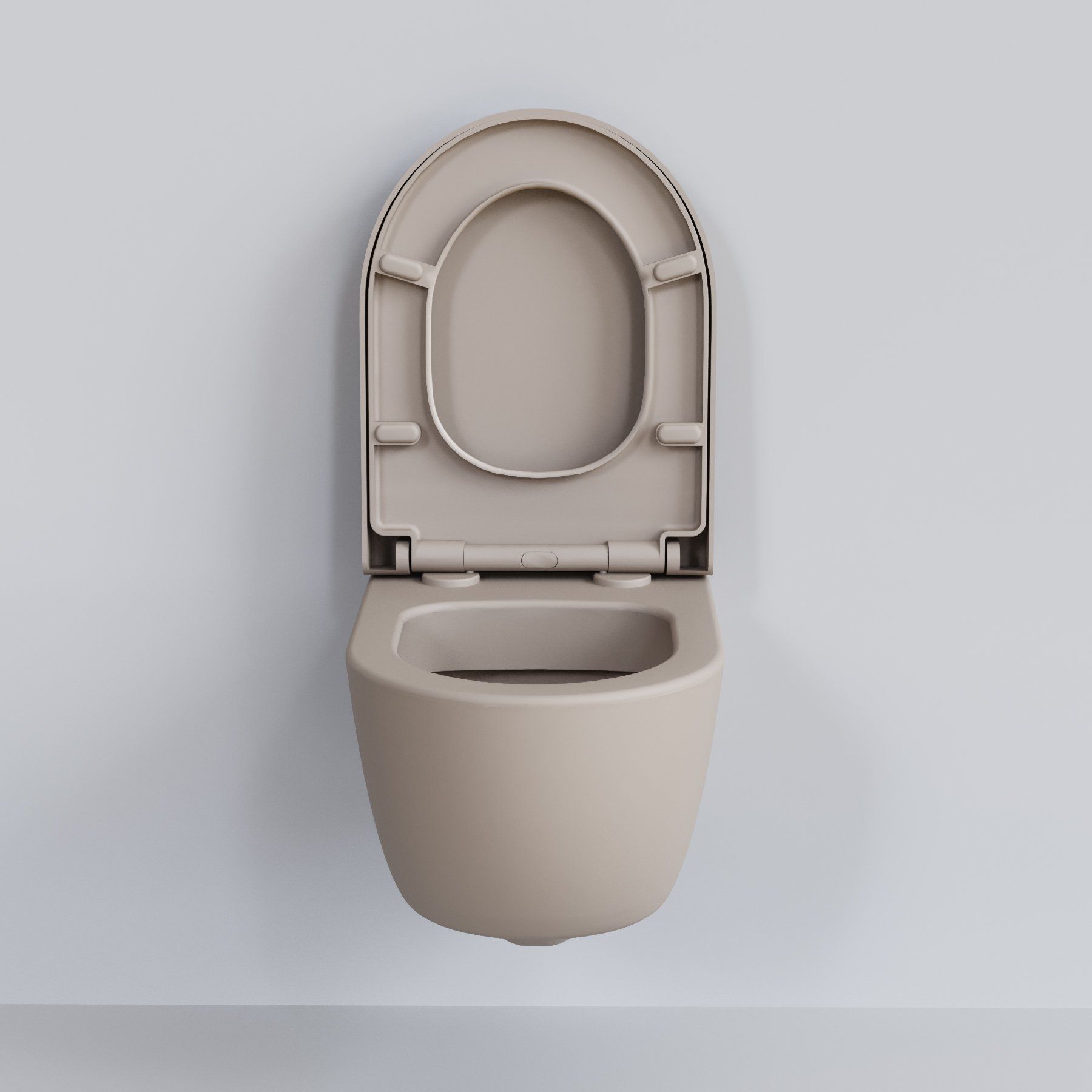 Унитаз Abner 103T20401R (545*360*330) МАТОВЫЙ БЕЖЕВЫЙ подвесной БЕЗОБОДКОВЫЙ с толстой крышкой