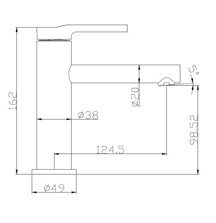 Смеситель для раковины Belbagno ETN-LVM-IN