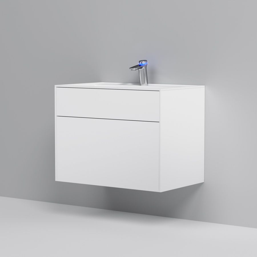 M50AFHX0803WM Inspire V2.0, База под раковину, подвесная, 80 см, 3 ящика, push-to-open, белый матовы
