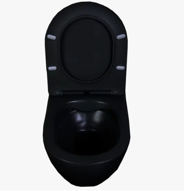 Унитаз подвесной Zandini Garda Z19-05MB безободковый, черный матовый