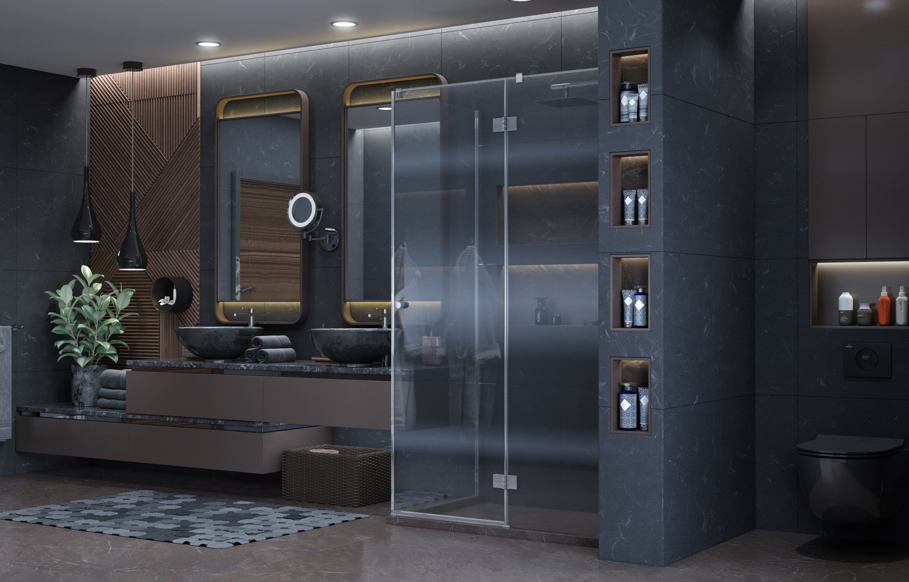 Душ. ограждение Ambassador Diamond 12011104R (1200x800x2000), 1 место