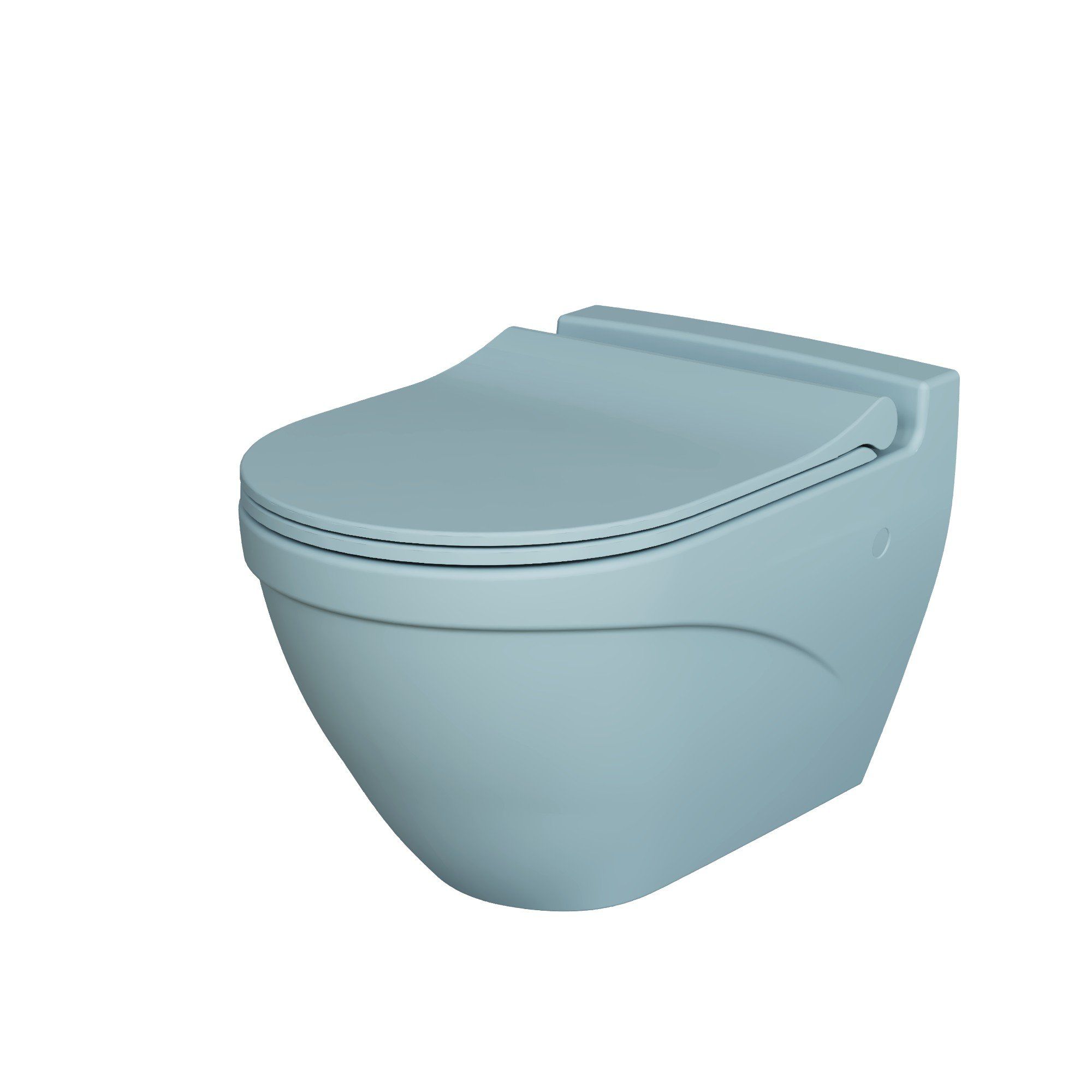 Унитаз Nord 133T20801 (535*360*385) ГОЛУБОЙ МАТОВЫЙ подвесной, 1 место