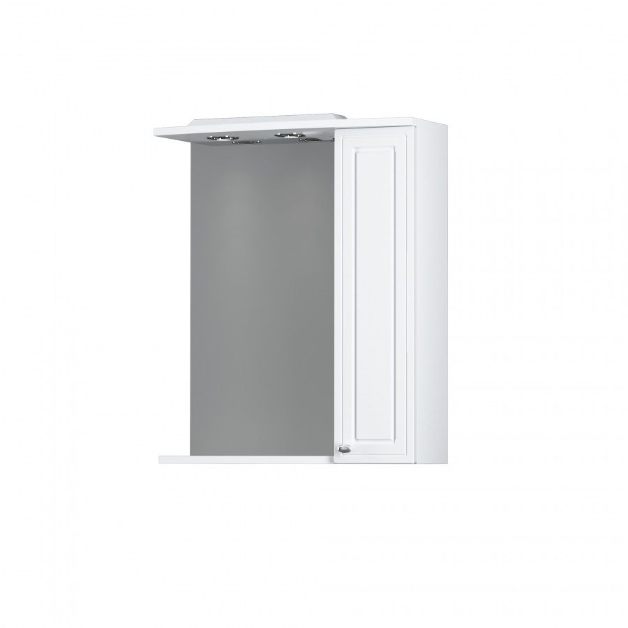 M41MPR0601WG Palace One, зеркало, частично зеркальный шкаф, правый, 60 см, с подсветкой, белый
