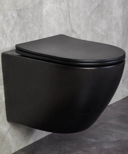 Унитаз подвесной Zandini Garda Z19-05MB безободковый, черный матовый