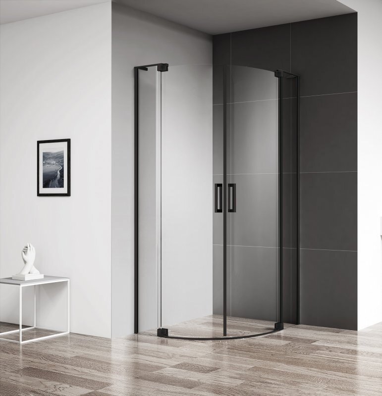 Душевой уголок Cezares SLIDER-R-2-90/100-C-NERO черный