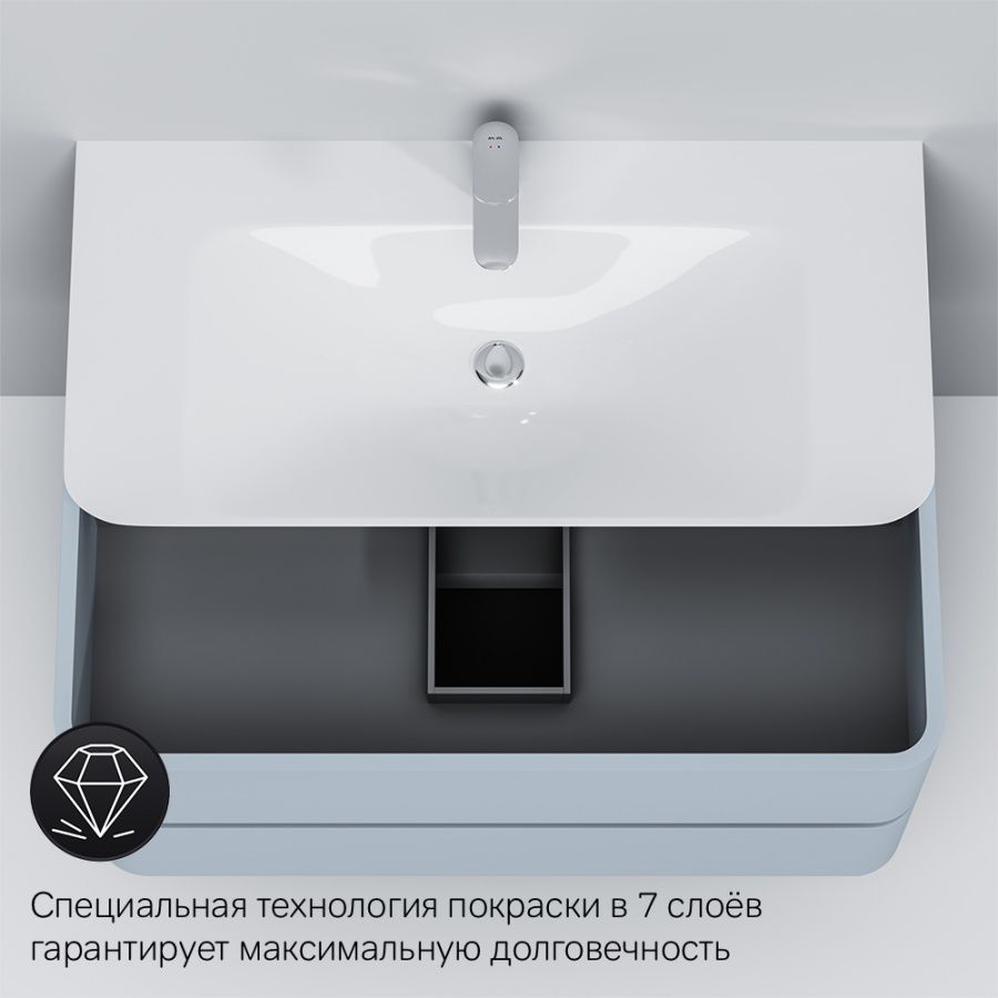 M8FST1001WG Universal Столешница под накладную раковину, для тумбы 100 см, цвет белый глянец