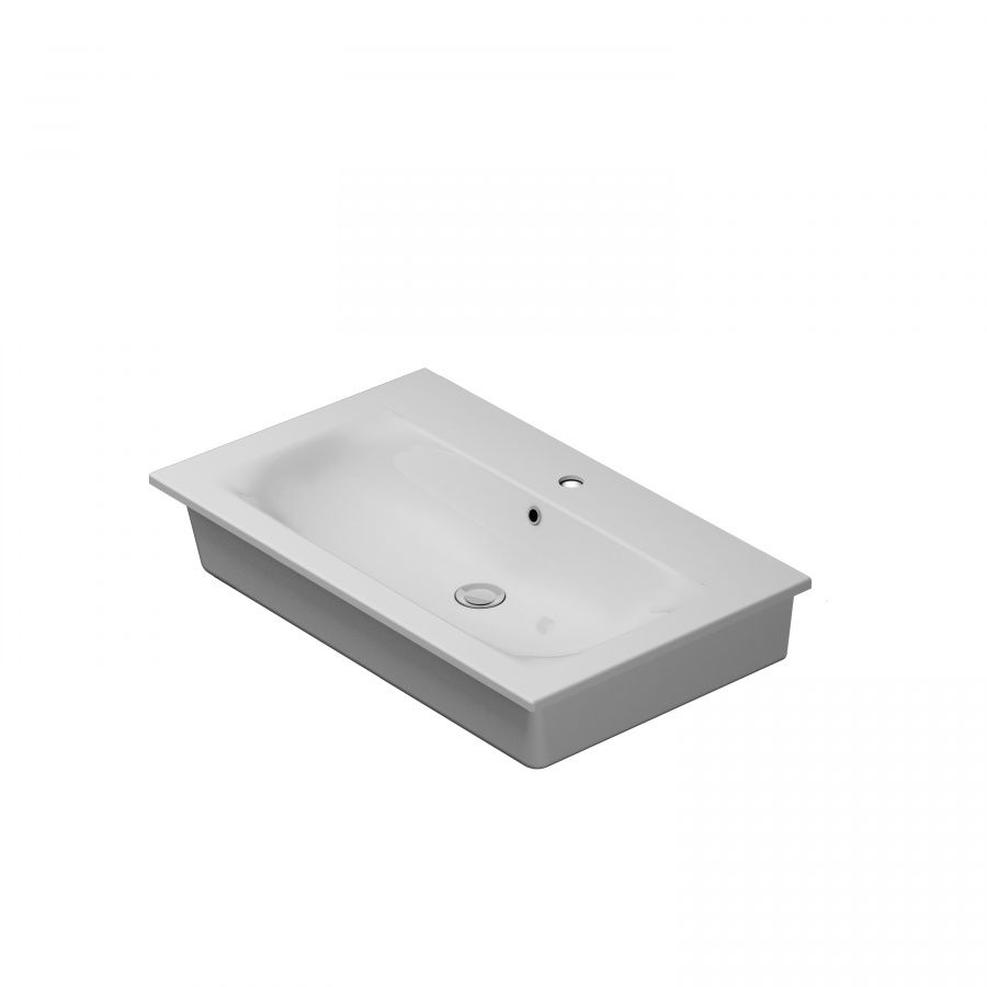 M70AWCC0802WG Spirit V2.0, Раковина мебельная, керамическая, 80 см, встроенная, цвет: белый, глянец