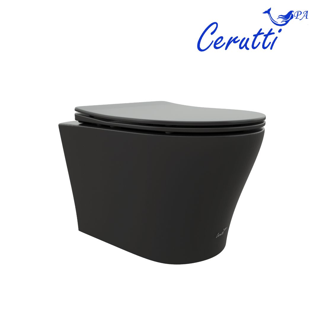 Унитаз ADIGE Aria MB подвесной, матовый черный Ceruttispa CT9246