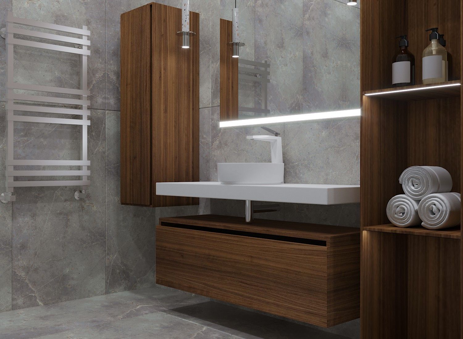 897-140-D Boheme Ящик под столешницу 140см DARK OAK VALLESSI UNO-S