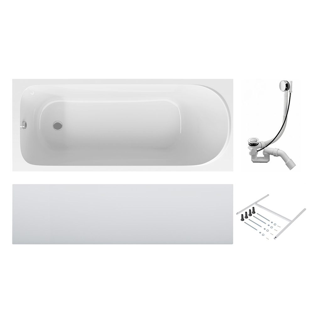 W75A-150-070W-KL Sense Ванна 150x70, каркас, слив-перелив, комплект