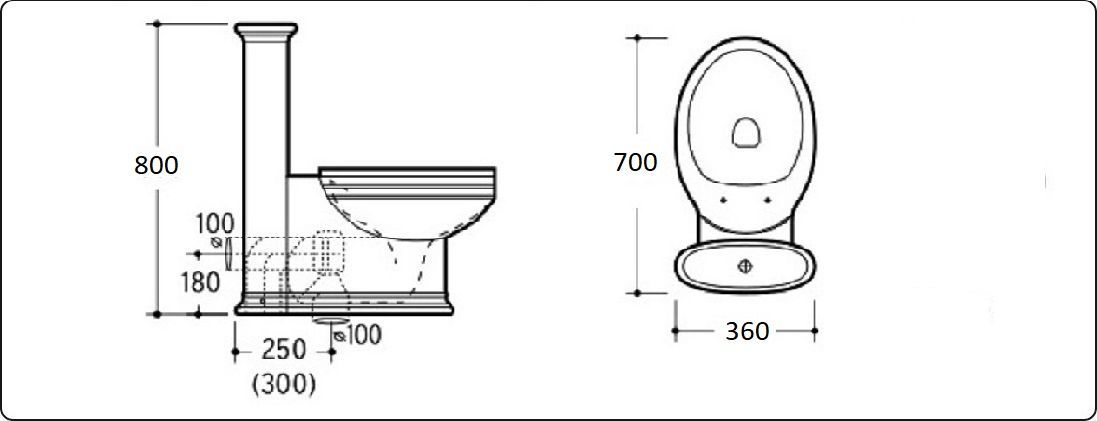 Унитаз напольный Ceramalux 2041