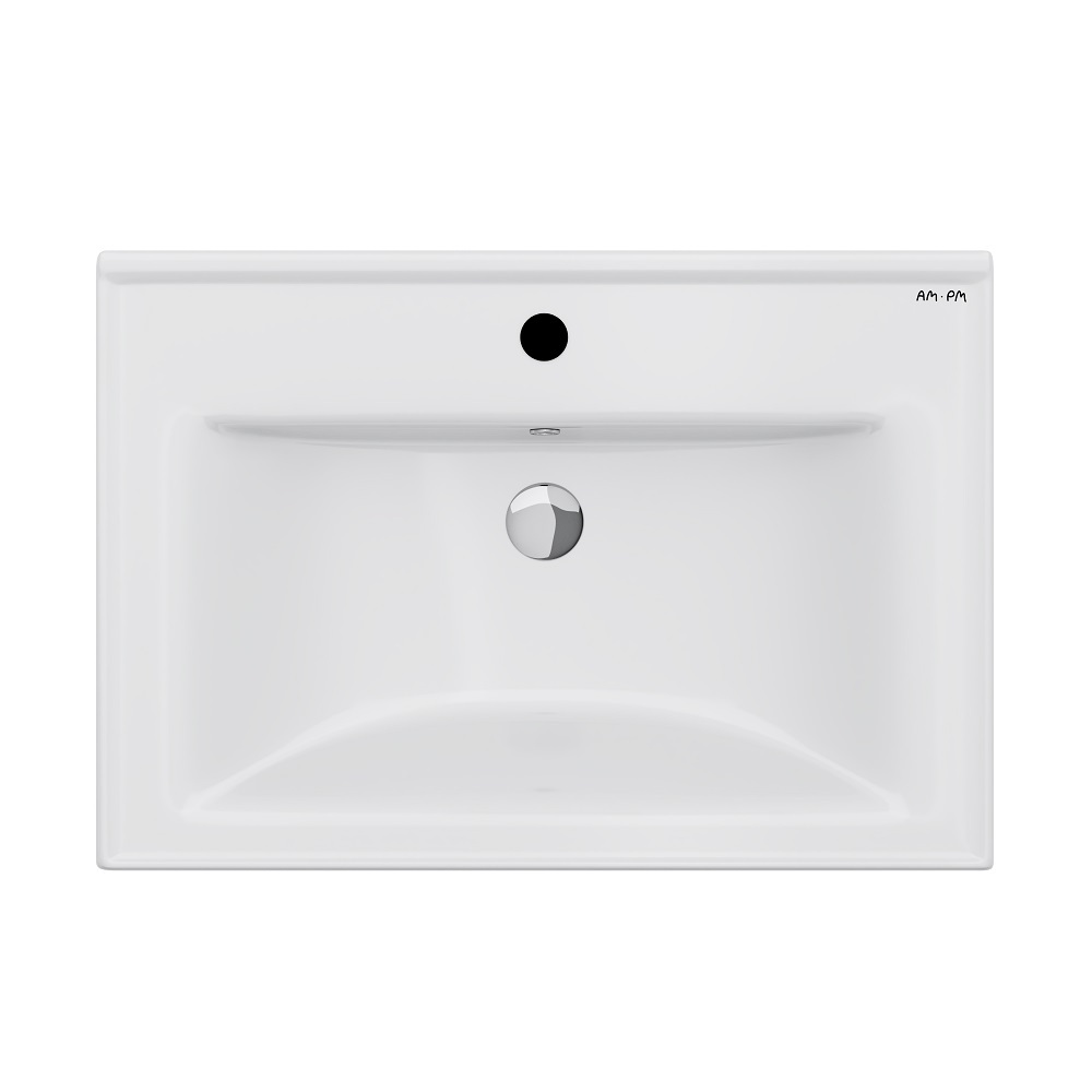 M85AWCC0652WG X-Joy, Раковина мебельная, керамическая, 65 см, встроенная, цвет: белый, глянец