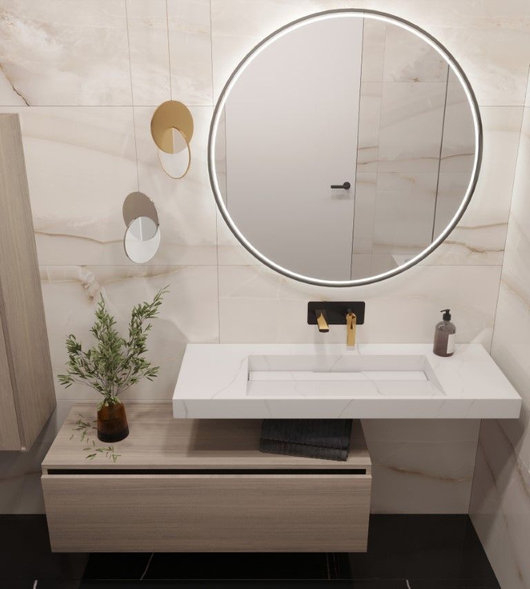 859-120-CLCT Boheme Столешница моноблок FLAT CALACATTA (1210*452*80)