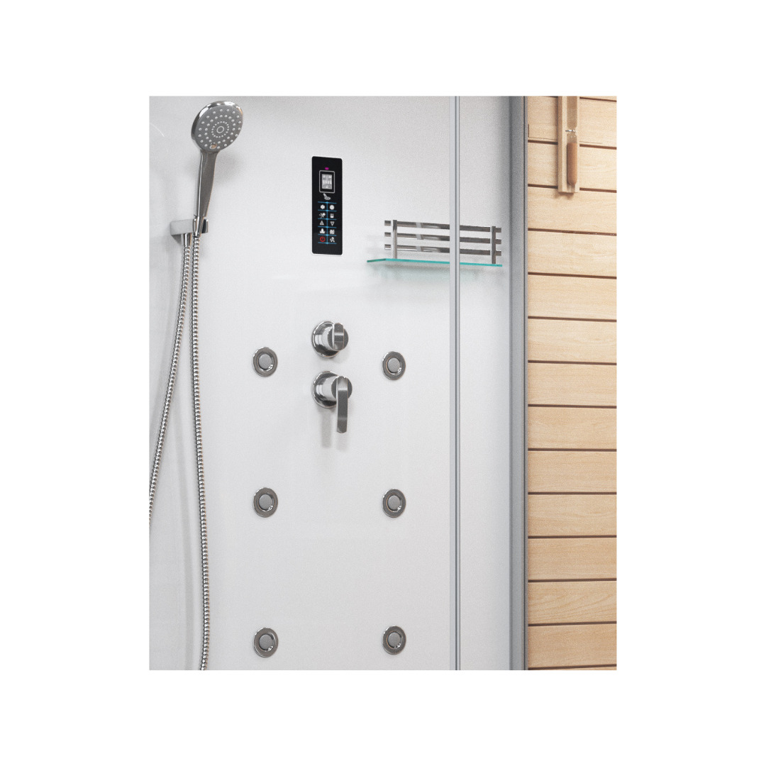 Сауна LUGANO-R White комбинированная 2в1 Ceruttispa 1800x1100x2231