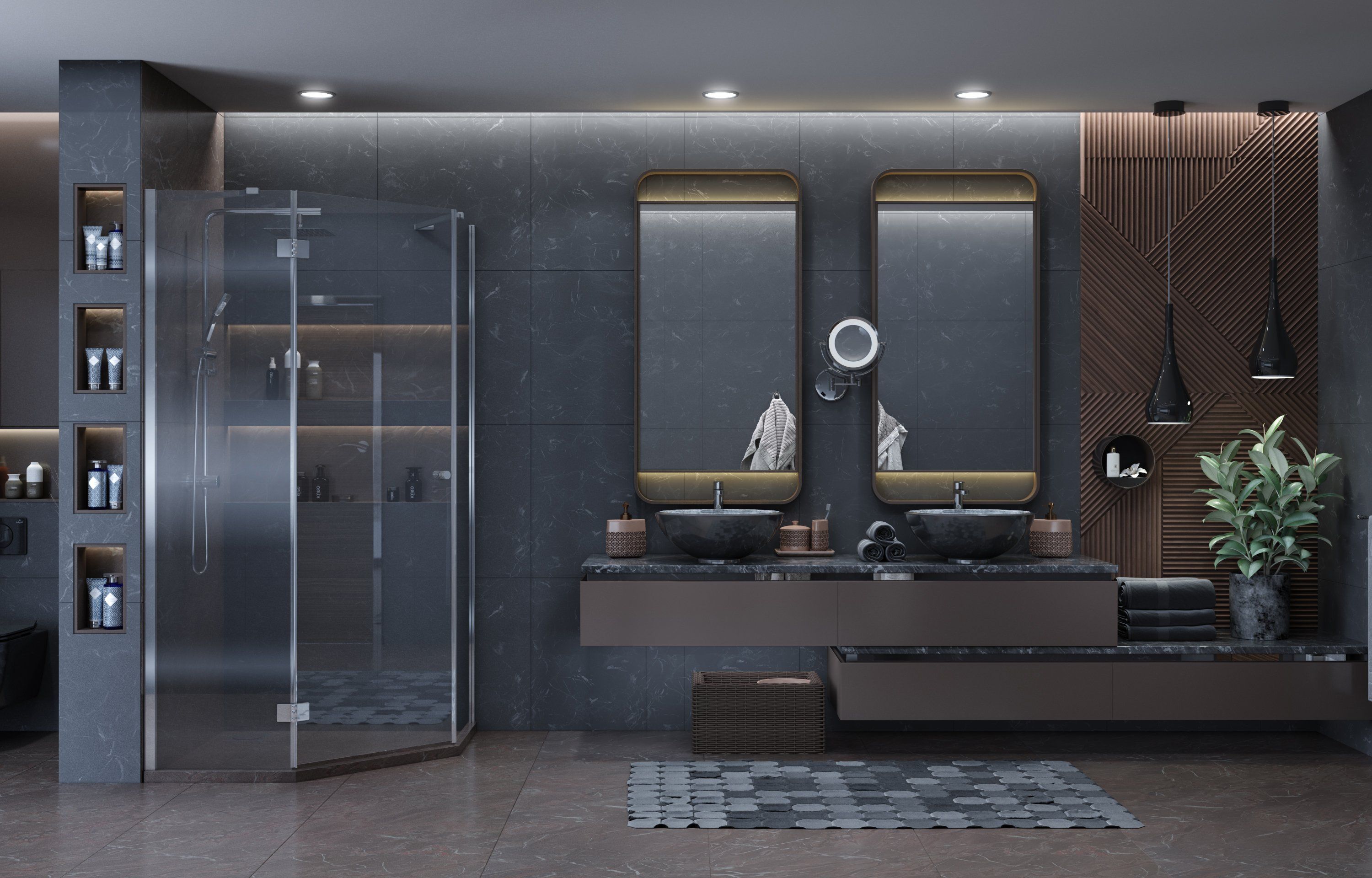 Душ. ограждение Ambassador Diamond 12011111L (900x900x2000), 1 место