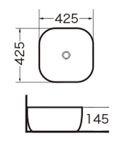 Раковина GR-3019 (425*425*145)
