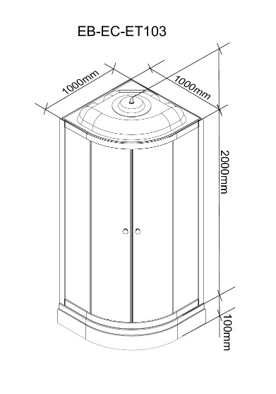 Кабина EF1031 душевая PARLY