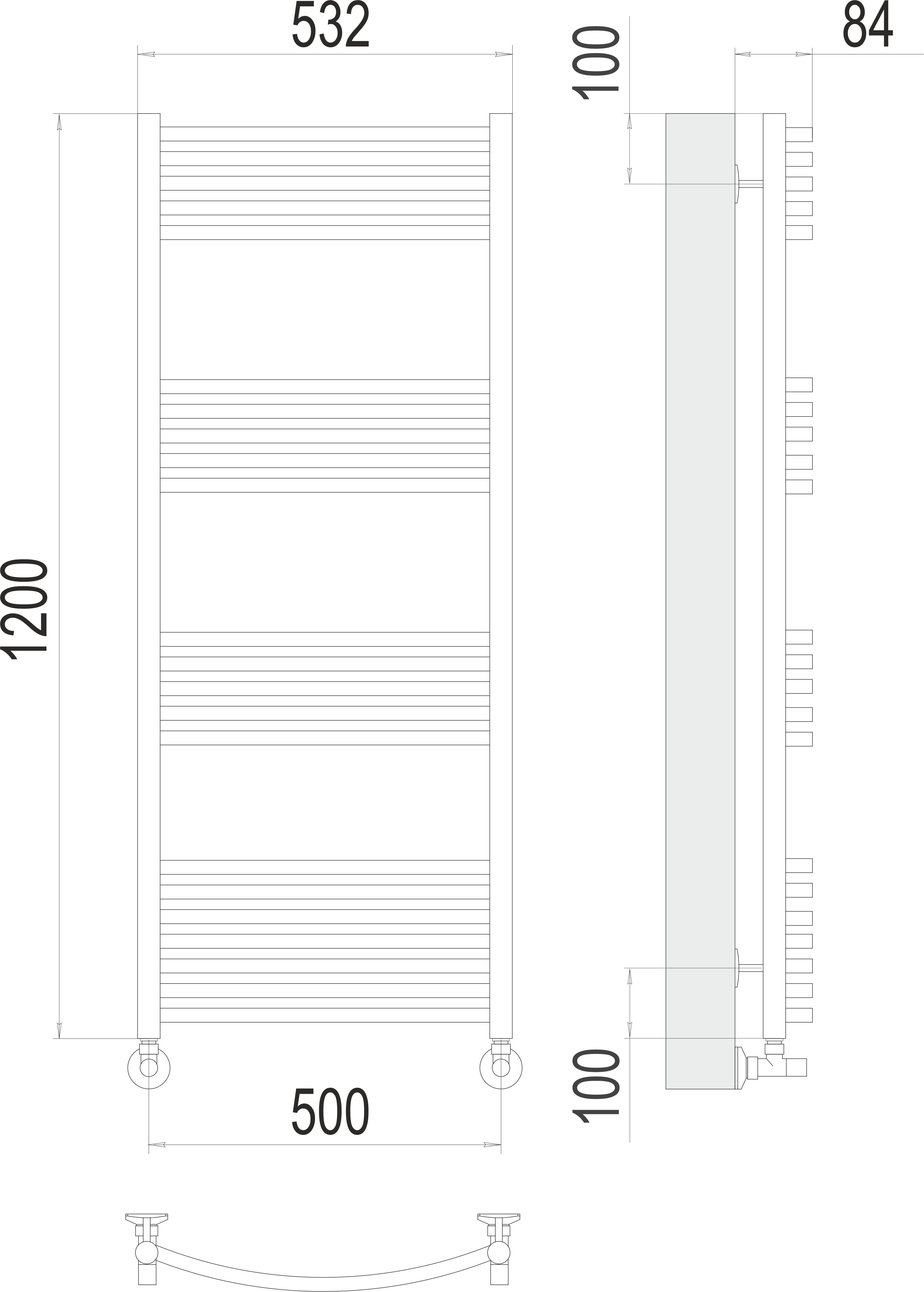 Классик П22 500х1200 Полотенцесушитель TERMINUS