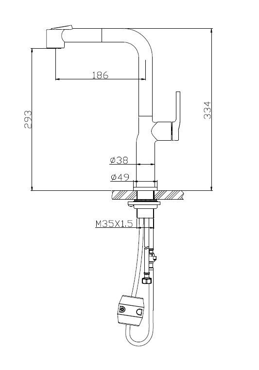 Смеситель для кухни исполнение сатин Belbagno BB-LAM60-IN