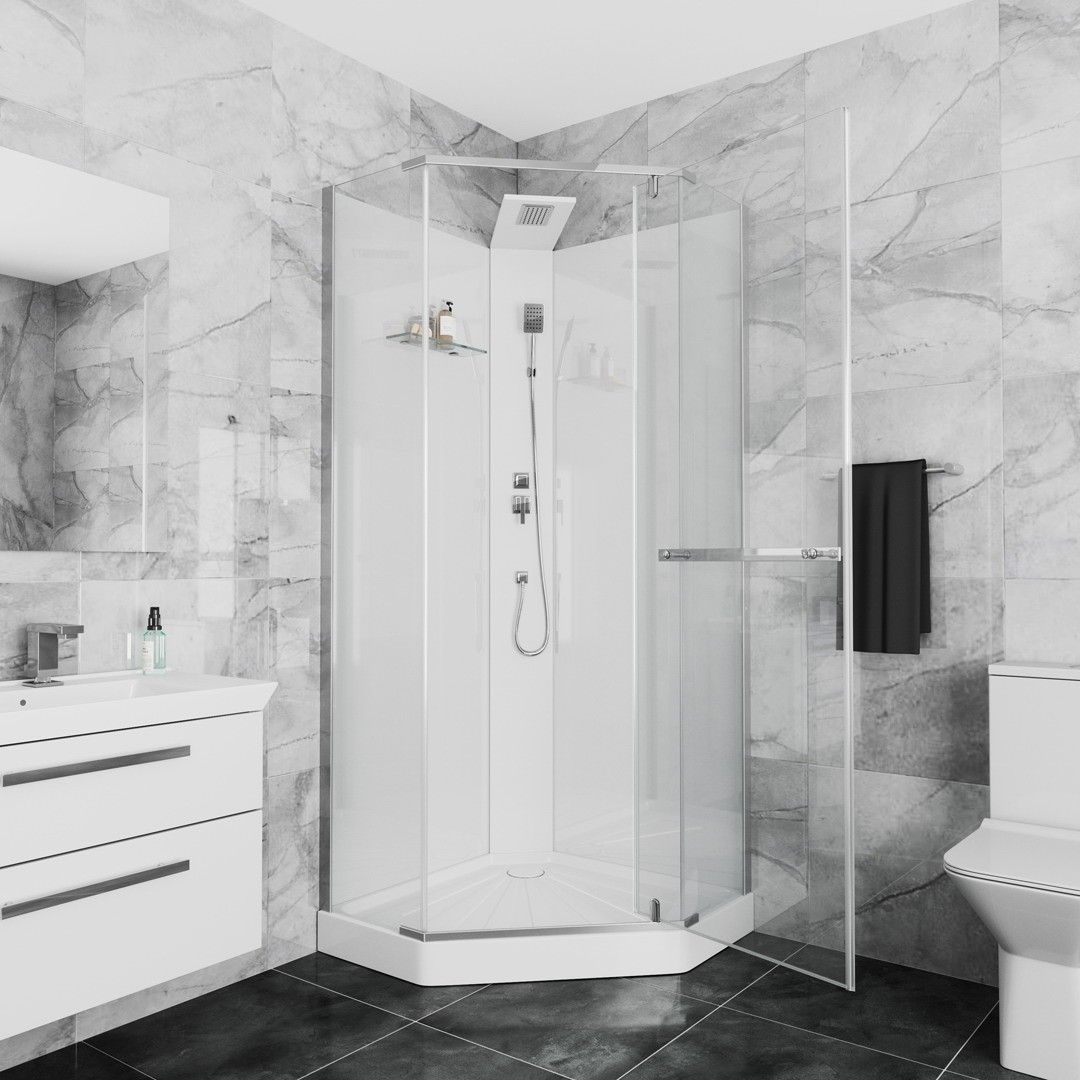 Кабина CHIKA901T душевая без крыши Ceruttispa (90x90x215-225)