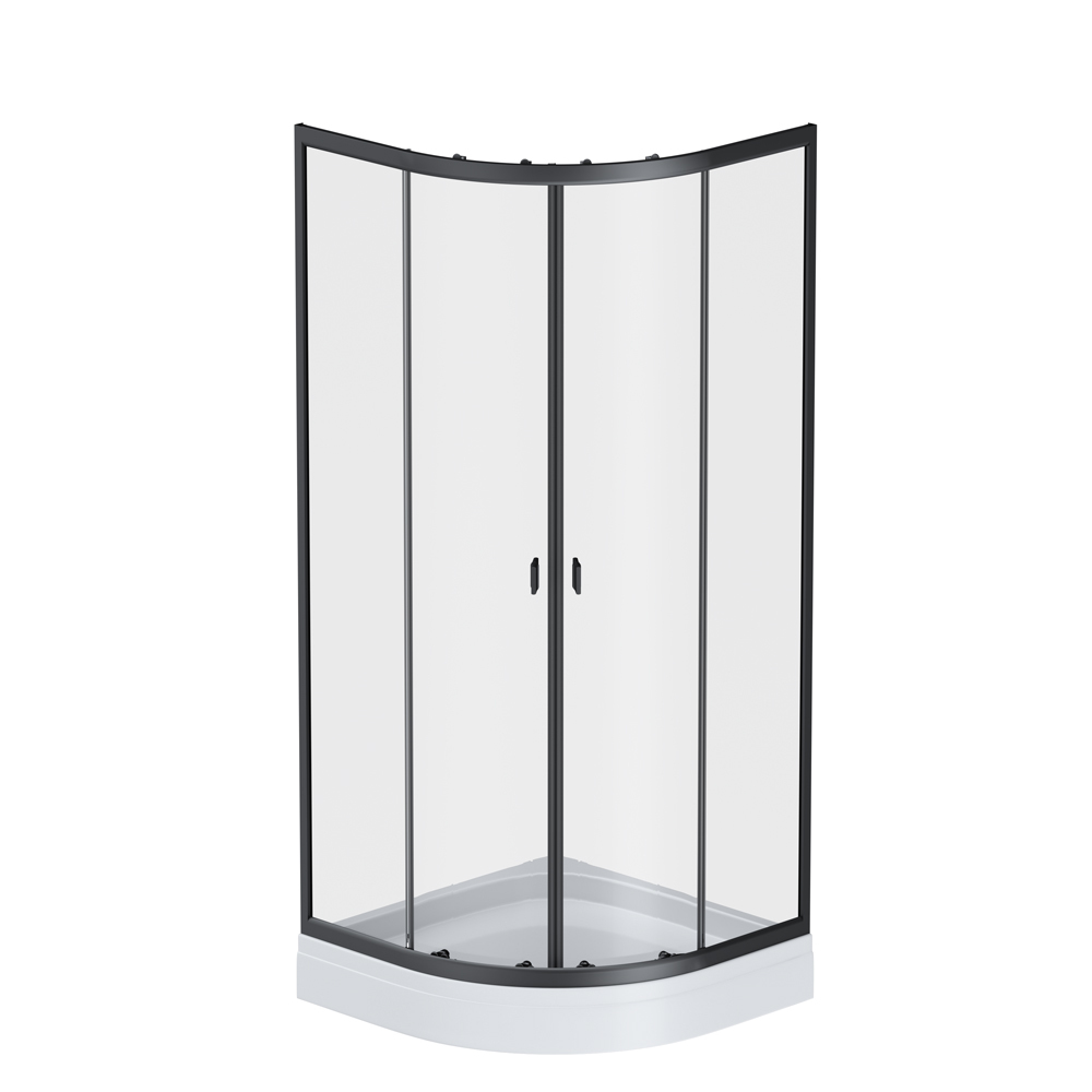 W88G-205-080BT64 X-Joy Twin Slide, Душевое ограждение без поддона, 80x80, профиль черный