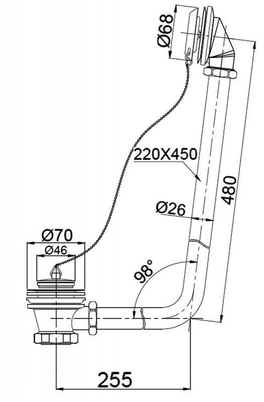 Слив-перелив Belbagno BB567-OVF-BRN