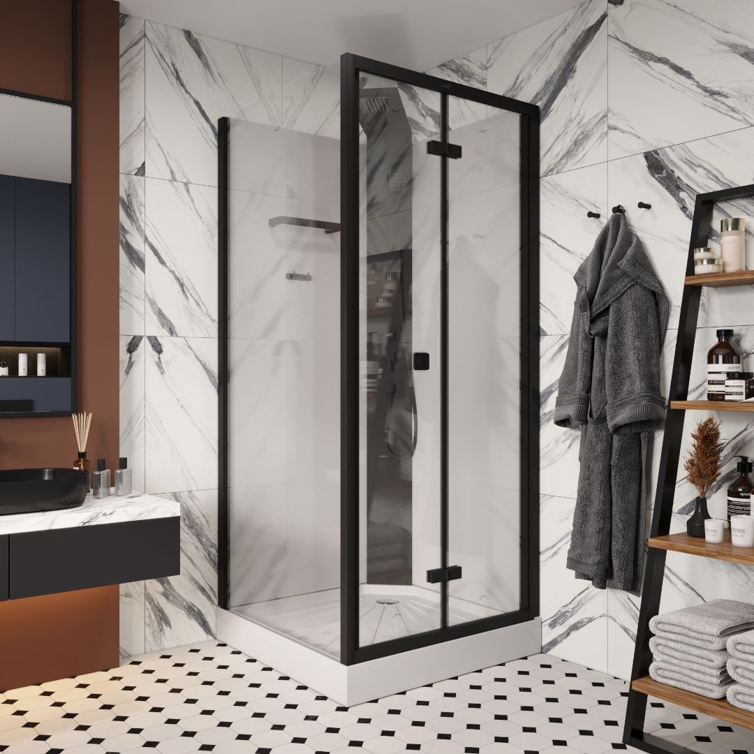 Кабина BELLA901B душевая без крыши Ceruttispa (90x90x215-225)