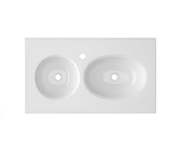 Раковина Double CHIKA (805х460х180) двойная накладная Ceruttispa
