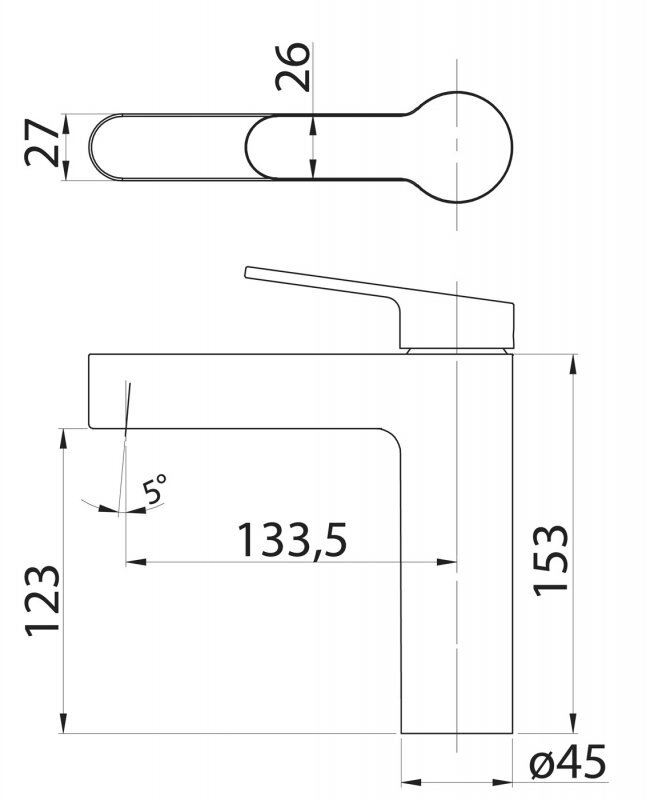 Смеситель для раковины Belbagno DEL-LVM-IN