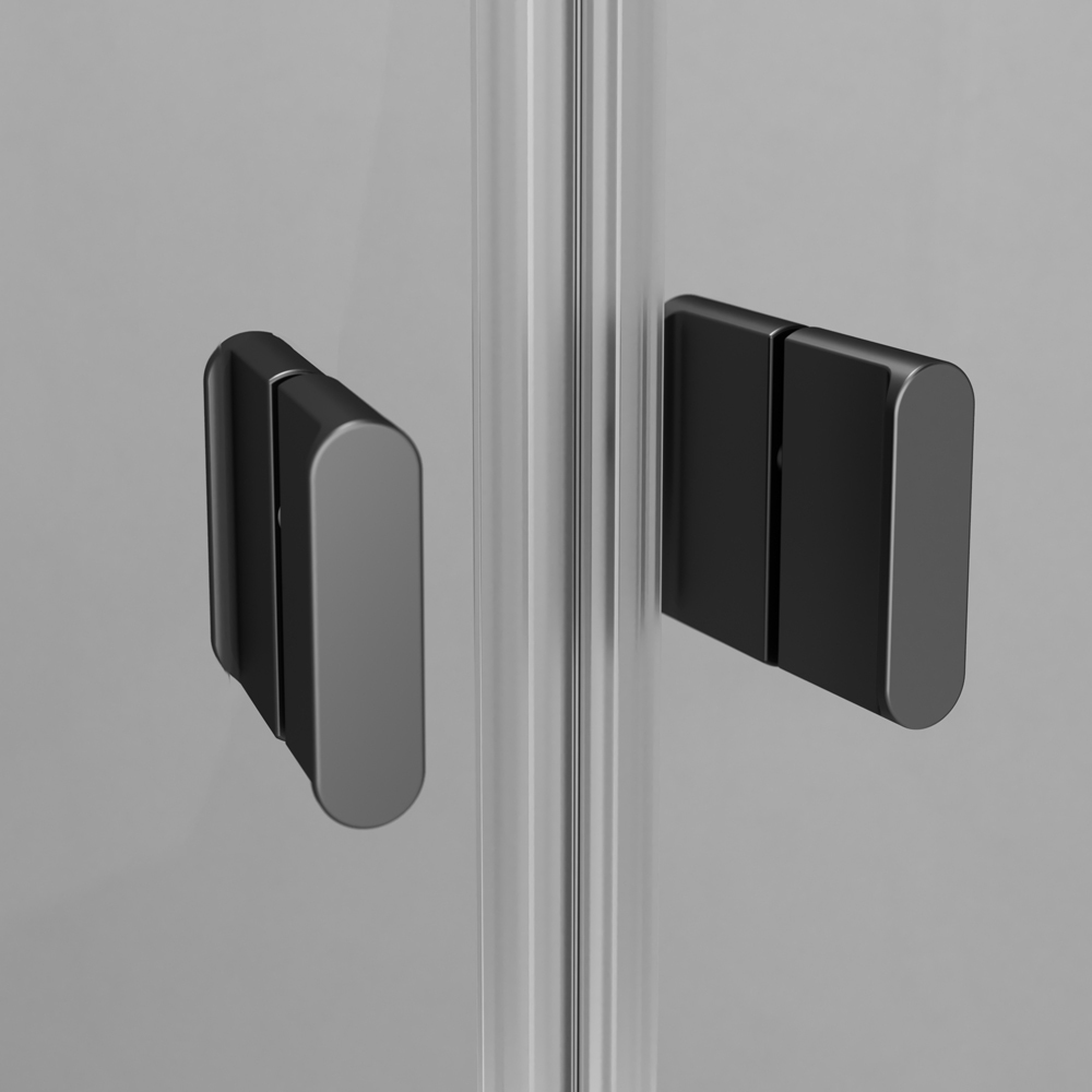 W88E-205-080BT64 X-Joy Twin Slide, Душевое ограждение c поддоном, 80x80, профиль черный